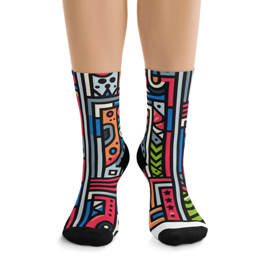 Eco-Friendly Artistic Recycled Poly Socks