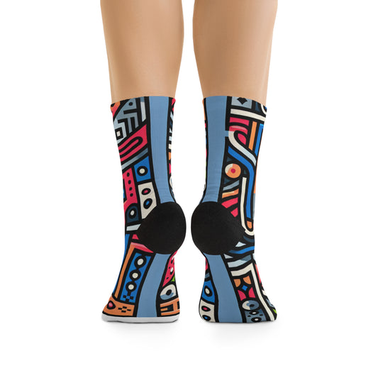 Eco-Friendly Artistic Recycled Poly Socks