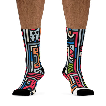 Eco-Friendly Artistic Recycled Poly Socks